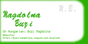 magdolna buzi business card